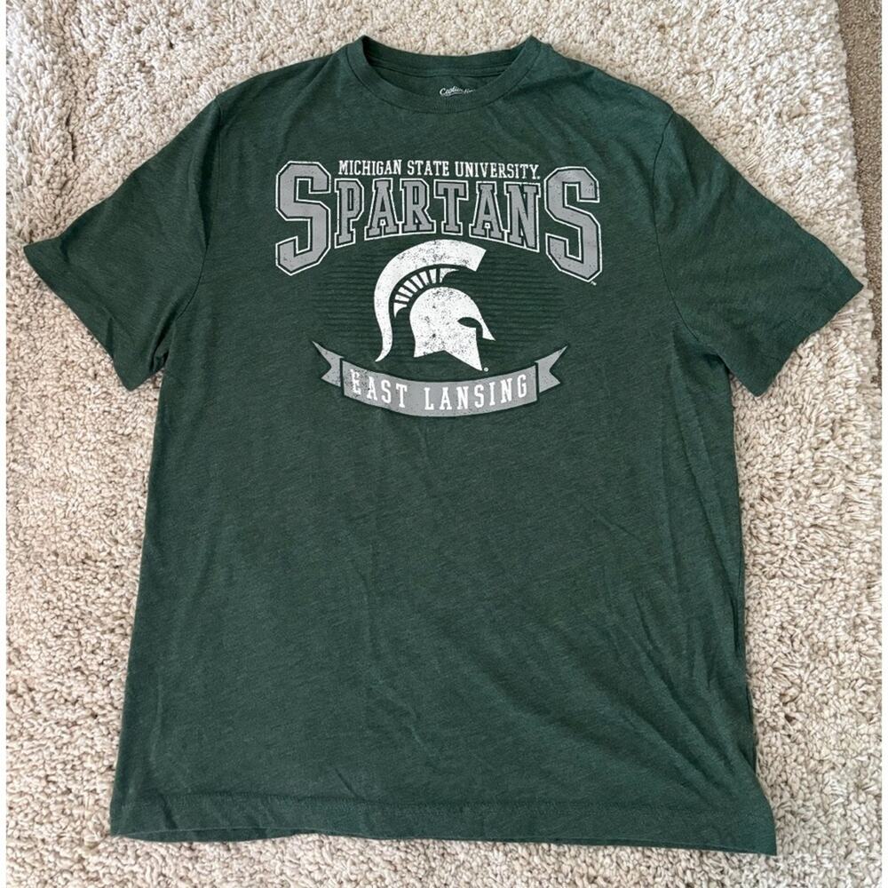 Captivating Michigan State University Green T-Shirt Large